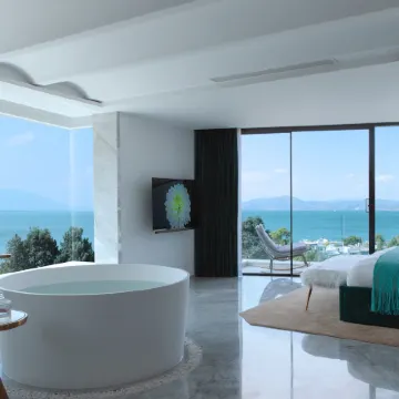 Water flows in moon Hotel