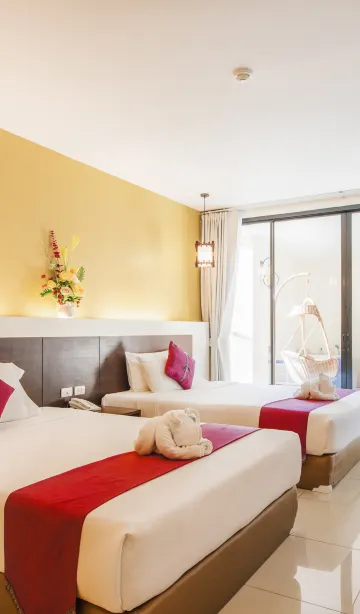 ห้องสวีท 2 เตียงควีนไซส์พร้อมจากูซี่