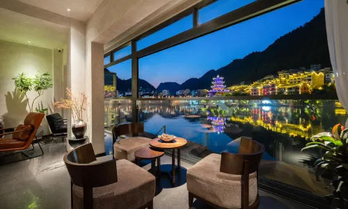 Zhenyuan · Not Late Romantic Panoramic Private Soup Designer Vacation Homestay
