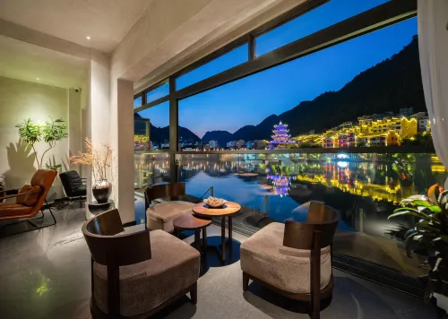 Zhenyuan · Not Late Romantic Panoramic Private Soup Designer Vacation Homestay