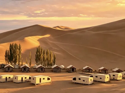 Dunhuang Sand Mile Langmei Photograph Starry Galaxy Desert Tent Hotel - de playa