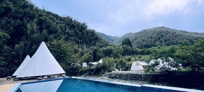 Anji Field Song Stream Wilderness Hot Spring Tribe Hotéis em Condado de Anji