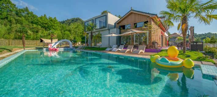Half acre Terraced Fields · Terra Wilderness Starry Sky Pool · Vacation Designer Meisu Hotels in Ningguo