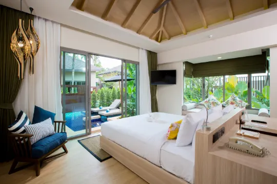 ห้องซีเพิร์ลพร้อมสระว่ายน้ำส่วนตัว เตียงคู่ 1 เตียง