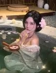 Moganshan Pinellia  hot spring  holiday beautiful night - balneario