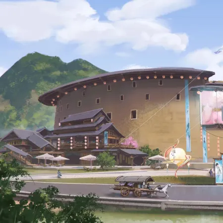 Yongding Tulou Xiangxu Tianya Mingyue Dao immersive Theater Theme B&B