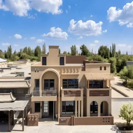 Moyue Moon Field Stargazing Pastoral Family Resort Homestay Dunhuang Mingsha Crescent Lake