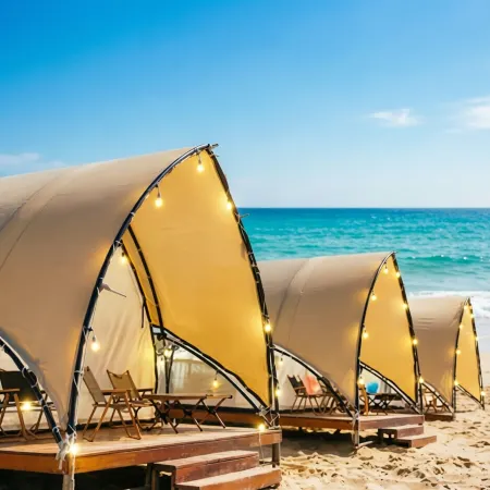Dalian Sailboat Seaview Tent Sunrise Homestay (Jinshitan Happy Coast Resort)