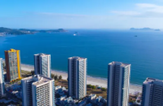 伴月オーシャンビュー網紅民宿（恵東萬科雙月灣） 平海古城周辺のホテル