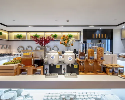 Echarm Hotel (WuZhou QinLouChen WangCheng Plaza) تناول الطعام Photos