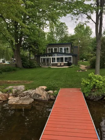 Life is better on Portage Lake.  SUMMER FIREWORKS- viewable from House