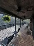 Creek-side getaway, big deck, easy access to the city while being off the grid!