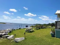 (Fishing from dock) Boat Launch, Seafood Market & Bait-tackle shop next door....