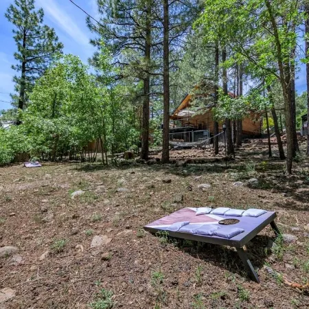 Coco's Creekside Cabin with Hot Tub, Firepit, and AC/Heat in Munds Park!