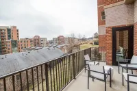 Modern Kitchen and Fitness Center with Outdoor Pool - Stylish Retreat