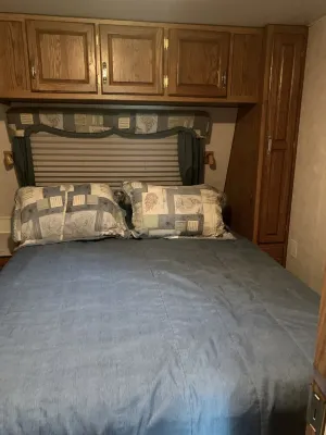 Beautiful views of flathead lake in our 30 ft trailer with two slides. You are w