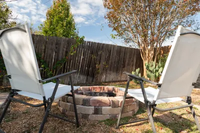 Fireplace and Patio for Relaxation - Cozy Charming Retreat Hotels near The Golf Club at Star Ranch