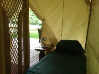 Full Site Woodland Glamping Rental near 3 of NY's Finger Lakes for 14+