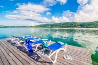A luxurious beachfront villa with private beach on a calm lagoon. Montego Bay JA