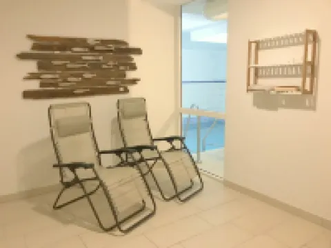 3-room apartment, 61sqm, swimming pool u. Sauna about 8 minutes to the beach, WiFi