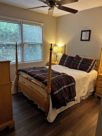 Relaxing retreat on Otter Falls with views of Grandfather Mountain.