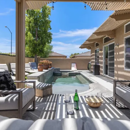 Designer Desert Oasis w/ Pool, Hot Tub, Outdoor Lounge the Riley by Avantstay