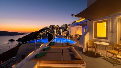 Outdoor Swimming Pool Kima Oia Suites Photo