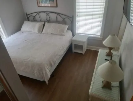 Cozy beach house two blocks from the beach with sunsets over the sound.