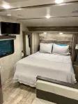 Camper next to a waterfall!