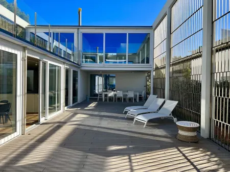 First line sea designer villa with pool - First line sea villa at bay Pollensa