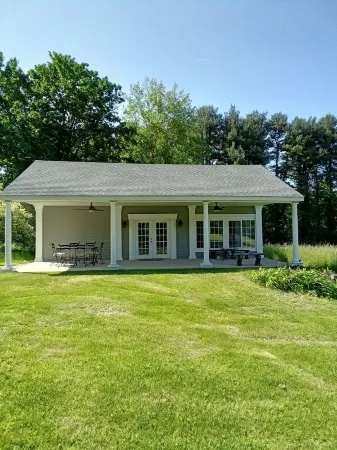 Peaceful farm area, on the reservoir, near vineyards