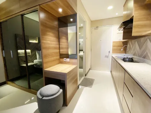Cozy and Comfort Stay Studio Sentraland Semarang Apartment - Kitchens