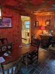 Direct lakefront cottage with wood burning fireplace in great room. Pet friendly