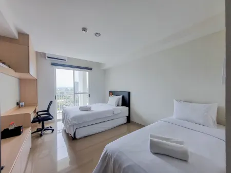 Mountain View Studio for 6 Pax at Mataram City Apartment