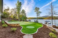 New Designer Lakefront Dock Putting Green Golf Sim