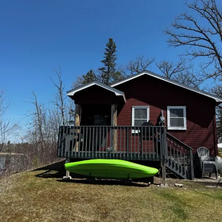 Red Cabin Retreat on Island Lake - Perfect for Fishing & Wildlife Lovers