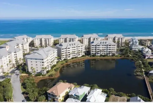 3 bedroom condo in gated comm. with private beach.  Lake view from balcony