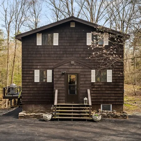 Poconos Retreat with Hot Tub, Fire Pit & Game Room