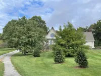 A-Frame Cottage with Creek, Barn, Game Room, Fire Pit, Hot Tub, Sleeps 10