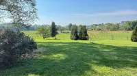 Farmhouse at the foot of the Blue Ridge Mountains