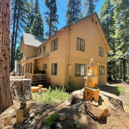 “Big Trees Retreat,” Boasts 5BR/2.5BA, Sleeps-16. 2-level living. Dog friendly!