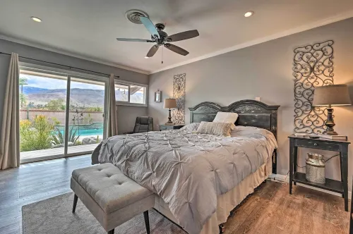 Desert Oasis with Pool, Fire Pit, Game Room, and Dry Bar