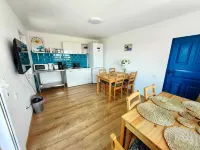 Traditional house with one bedroom apartment/ fireplace and porch.