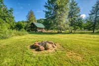 Scenic Log Cabin with Fire Pit and Stocked Creek! - Homestays