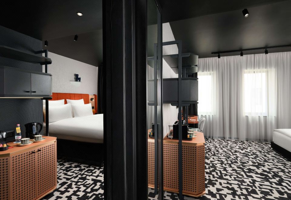 트라이브 부다페스트 공항 호텔의 현대적인 로비 이미지