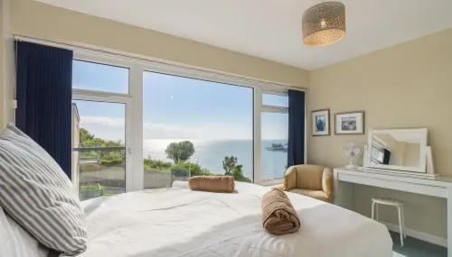 Golwg y Môr - 2 Bedroom Apartment - Tenby - شرفة