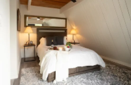 A pet friendly A-Frame with a hot tub & fire pit!