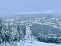 Cozy 5 star apartment with a dream view. Hiking trails and bathing lake nearby.