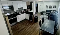 Contemporary 3 bedroom apartment on the first floor overlooking the Salmon River