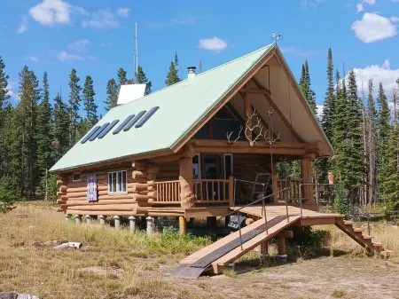 Off the grid cabin on private land surrounded by national forest.